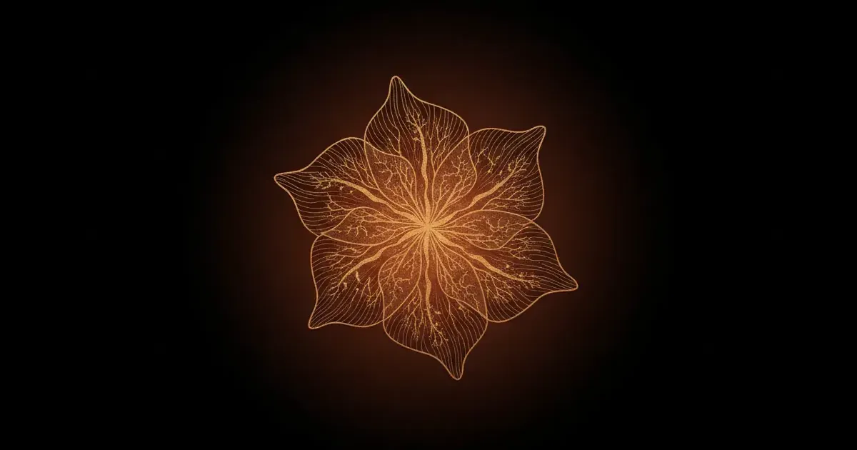 Candidíase — flor delicada em line art dourada sobre fundo escuro, capa editorial