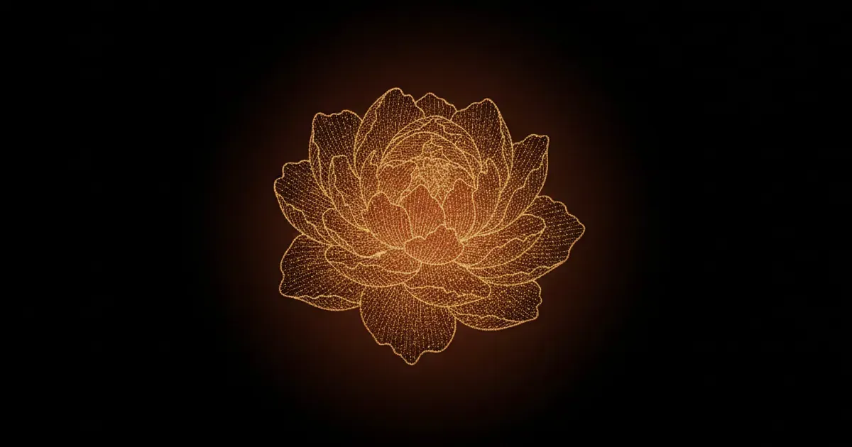 Vaginose bacteriana — flor em line art dourada sobre fundo escuro, capa editorial